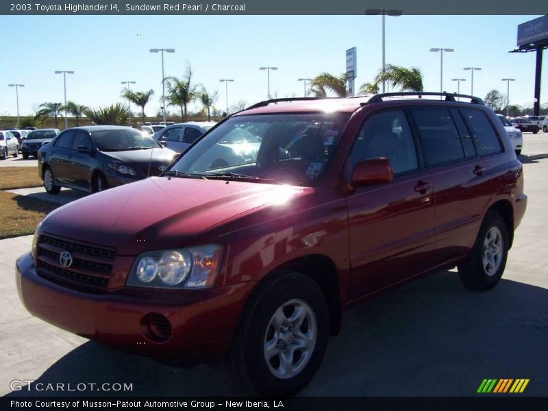 Sundown Red Pearl / Charcoal 2003 Toyota Highlander I4