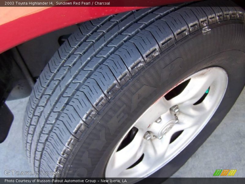 Sundown Red Pearl / Charcoal 2003 Toyota Highlander I4