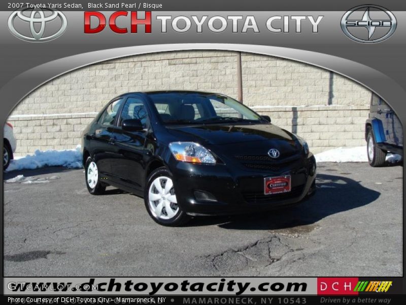Black Sand Pearl / Bisque 2007 Toyota Yaris Sedan