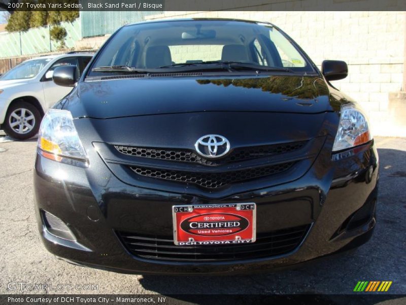 Black Sand Pearl / Bisque 2007 Toyota Yaris Sedan