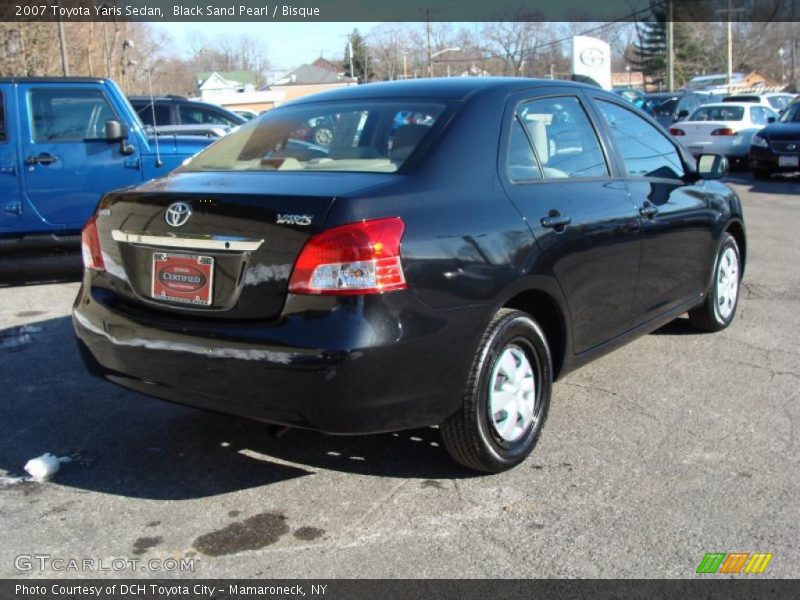 Black Sand Pearl / Bisque 2007 Toyota Yaris Sedan