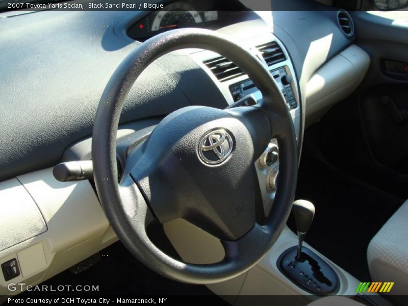 Black Sand Pearl / Bisque 2007 Toyota Yaris Sedan