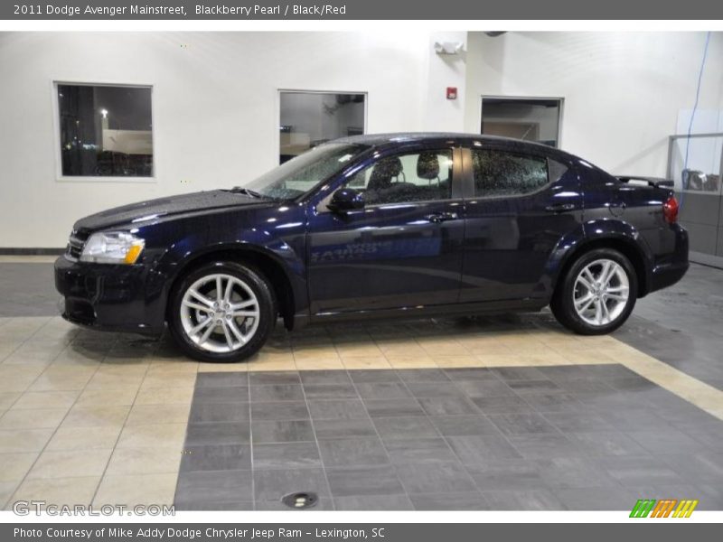 Blackberry Pearl / Black/Red 2011 Dodge Avenger Mainstreet