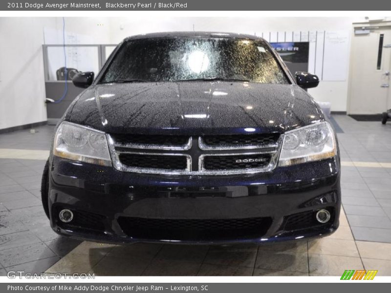 Blackberry Pearl / Black/Red 2011 Dodge Avenger Mainstreet