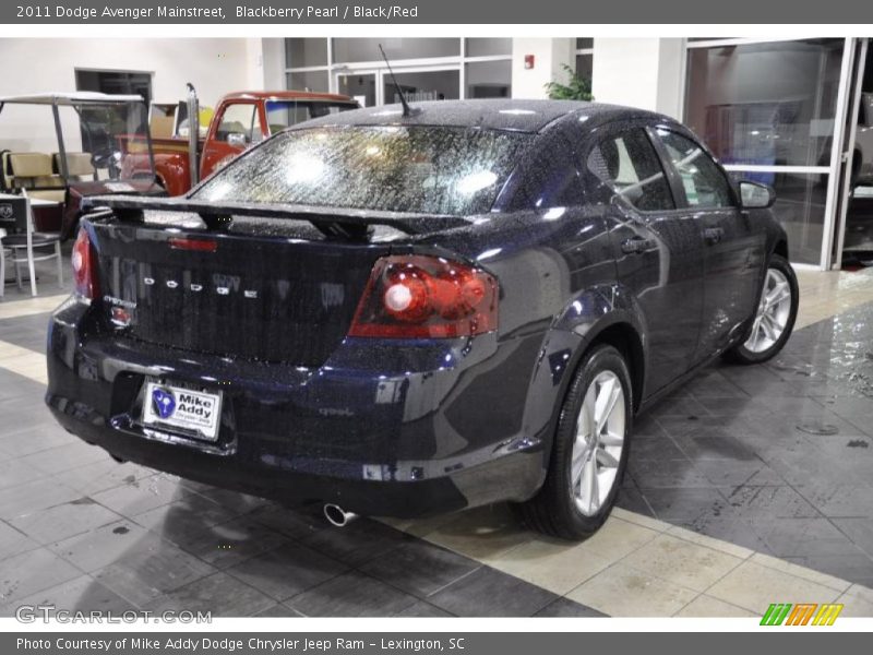 Blackberry Pearl / Black/Red 2011 Dodge Avenger Mainstreet