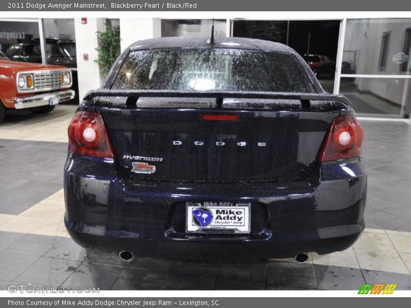 Blackberry Pearl / Black/Red 2011 Dodge Avenger Mainstreet