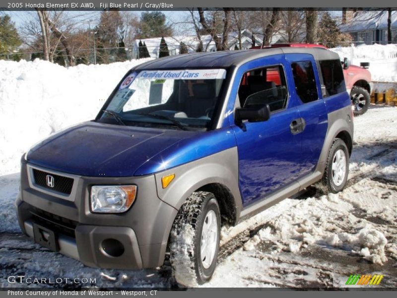 Fiji Blue Pearl / Gray/Blue 2005 Honda Element EX AWD