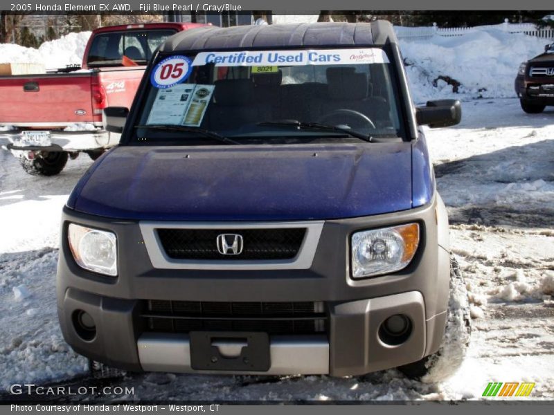 Fiji Blue Pearl / Gray/Blue 2005 Honda Element EX AWD