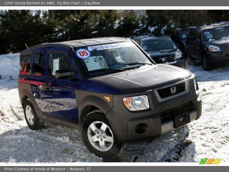 Fiji Blue Pearl / Gray/Blue 2005 Honda Element EX AWD