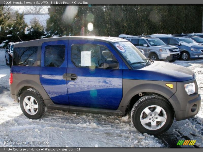 Fiji Blue Pearl / Gray/Blue 2005 Honda Element EX AWD