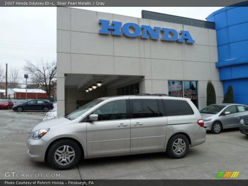 Silver Pearl Metallic / Gray 2007 Honda Odyssey EX-L