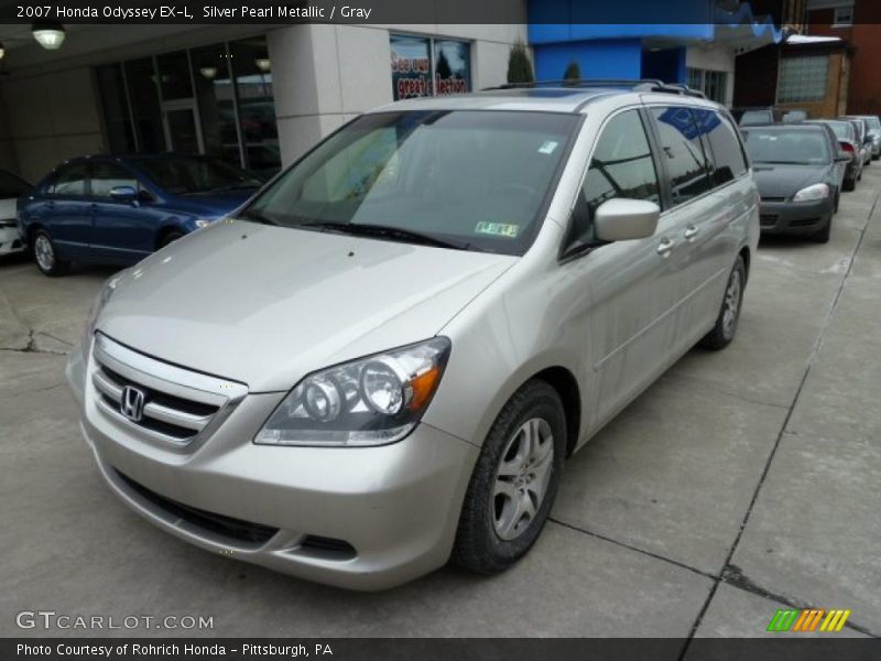 Silver Pearl Metallic / Gray 2007 Honda Odyssey EX-L