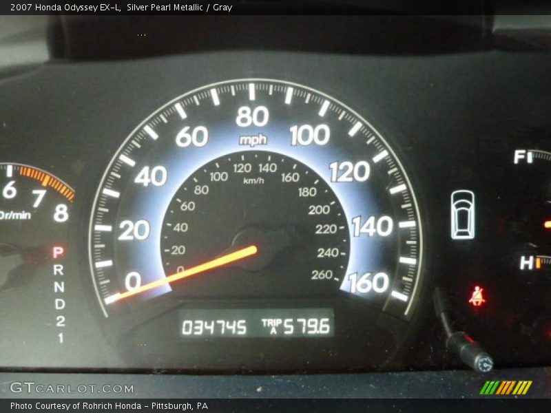 Silver Pearl Metallic / Gray 2007 Honda Odyssey EX-L