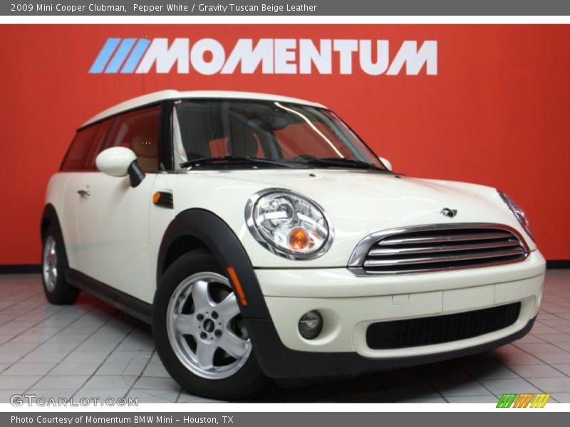 Pepper White / Gravity Tuscan Beige Leather 2009 Mini Cooper Clubman