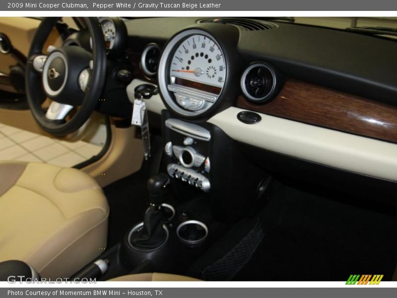 Pepper White / Gravity Tuscan Beige Leather 2009 Mini Cooper Clubman