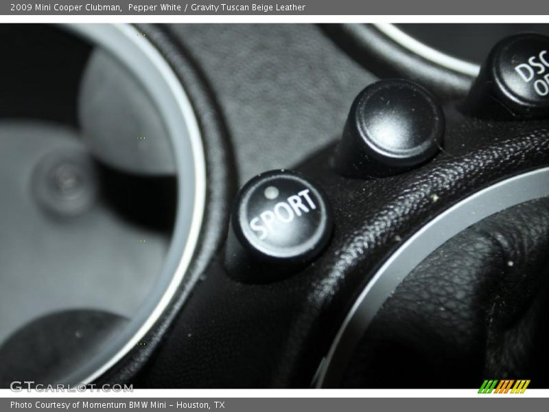 Pepper White / Gravity Tuscan Beige Leather 2009 Mini Cooper Clubman