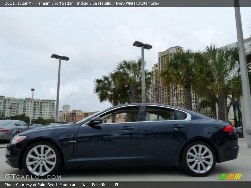 Indigo Blue Metallic / Ivory White/Oyster Grey 2011 Jaguar XF Premium Sport Sedan