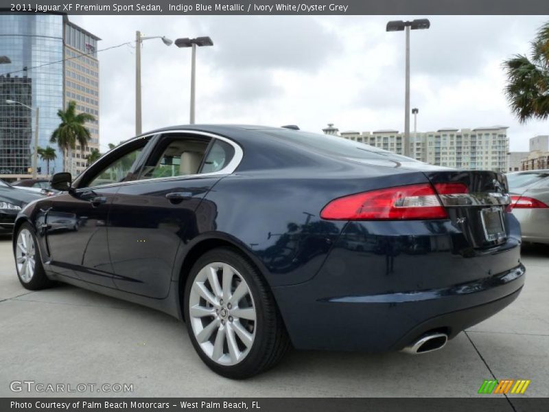 Indigo Blue Metallic / Ivory White/Oyster Grey 2011 Jaguar XF Premium Sport Sedan