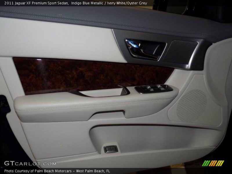 Indigo Blue Metallic / Ivory White/Oyster Grey 2011 Jaguar XF Premium Sport Sedan