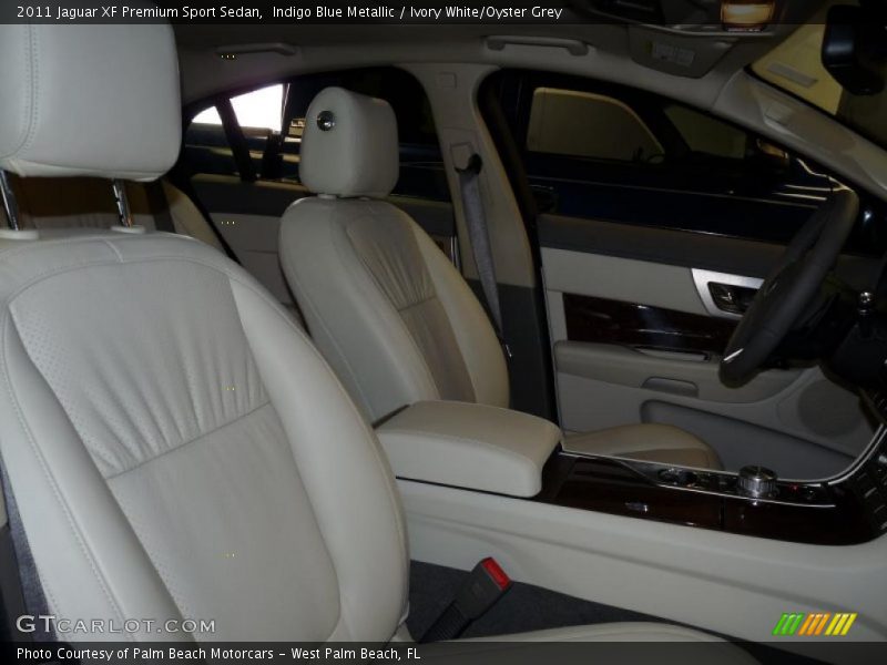 Indigo Blue Metallic / Ivory White/Oyster Grey 2011 Jaguar XF Premium Sport Sedan