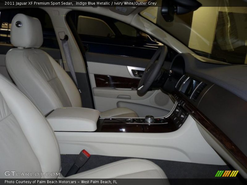 Indigo Blue Metallic / Ivory White/Oyster Grey 2011 Jaguar XF Premium Sport Sedan