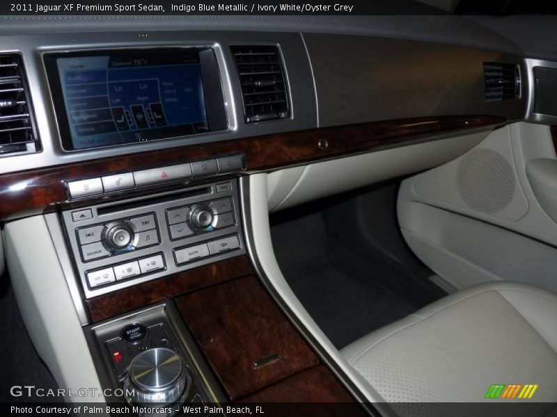 Indigo Blue Metallic / Ivory White/Oyster Grey 2011 Jaguar XF Premium Sport Sedan