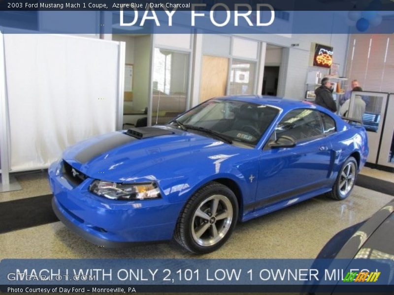 Azure Blue / Dark Charcoal 2003 Ford Mustang Mach 1 Coupe