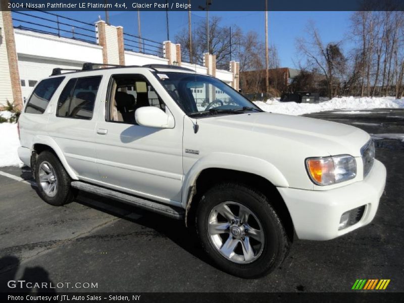Glacier Pearl / Beige 2004 Nissan Pathfinder LE Platinum 4x4