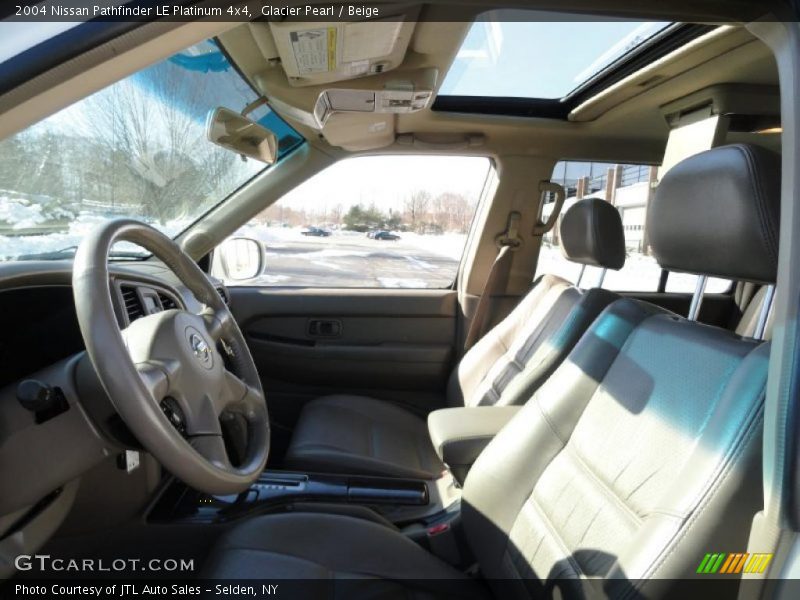 Glacier Pearl / Beige 2004 Nissan Pathfinder LE Platinum 4x4