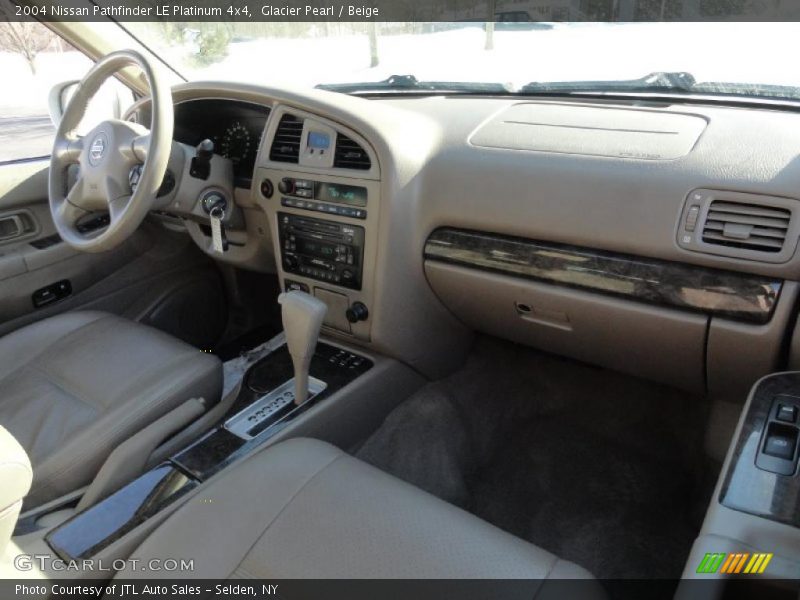 Glacier Pearl / Beige 2004 Nissan Pathfinder LE Platinum 4x4