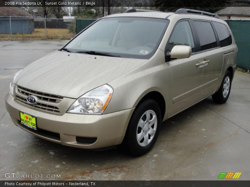 Sunset Gold Metallic / Beige 2008 Kia Sedona LX