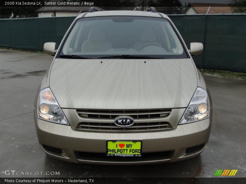 Sunset Gold Metallic / Beige 2008 Kia Sedona LX
