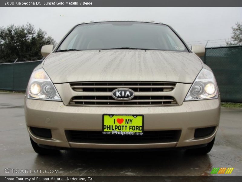 Sunset Gold Metallic / Beige 2008 Kia Sedona LX