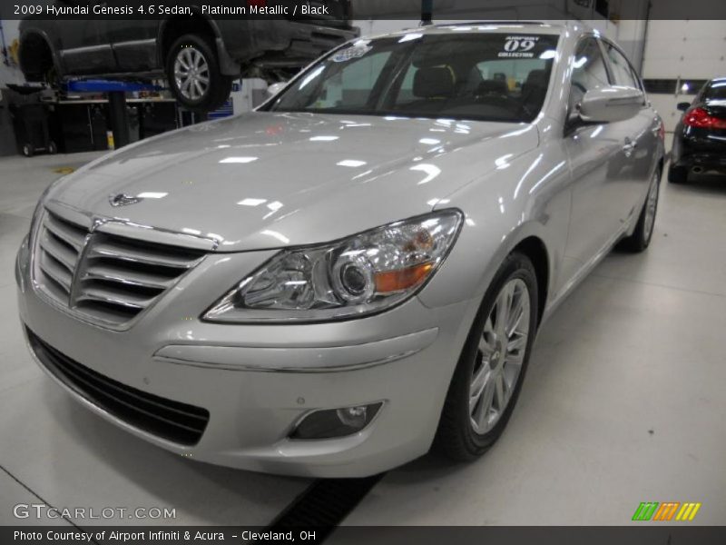 Platinum Metallic / Black 2009 Hyundai Genesis 4.6 Sedan
