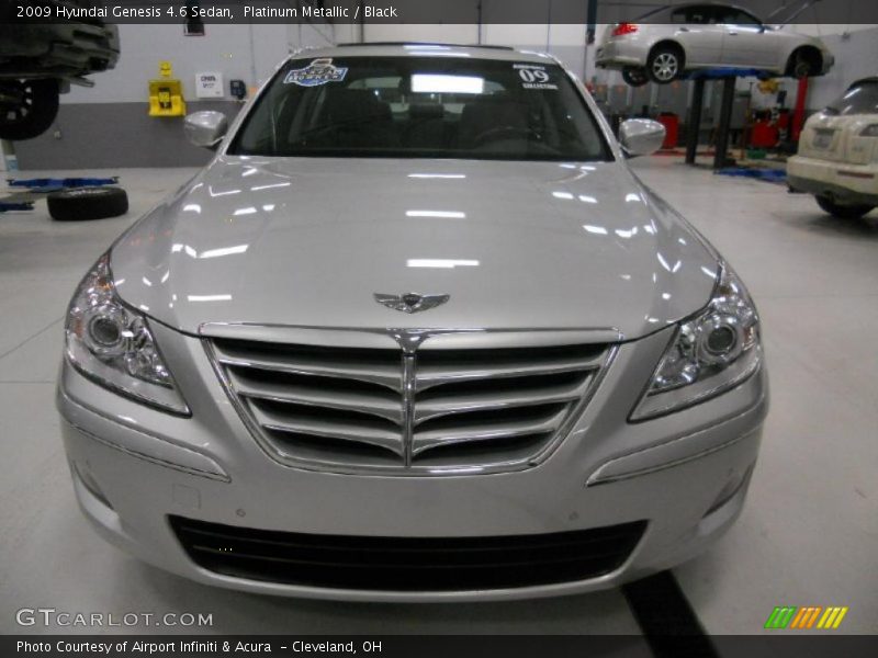 Platinum Metallic / Black 2009 Hyundai Genesis 4.6 Sedan
