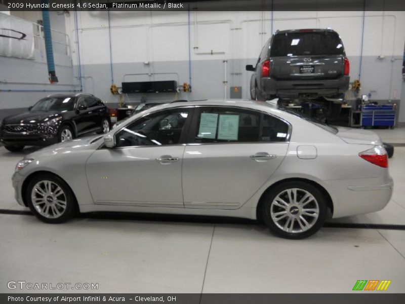 Platinum Metallic / Black 2009 Hyundai Genesis 4.6 Sedan