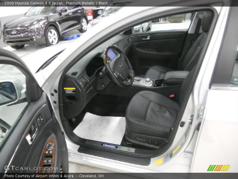 Platinum Metallic / Black 2009 Hyundai Genesis 4.6 Sedan
