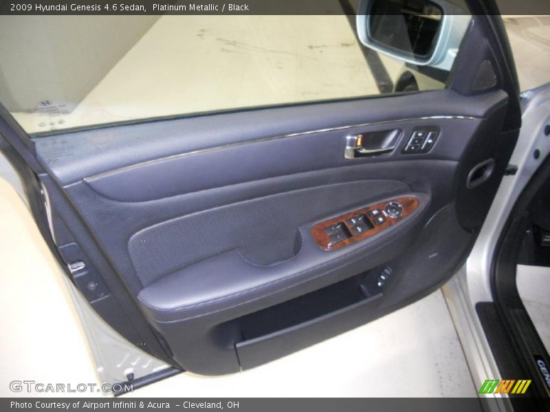 Platinum Metallic / Black 2009 Hyundai Genesis 4.6 Sedan