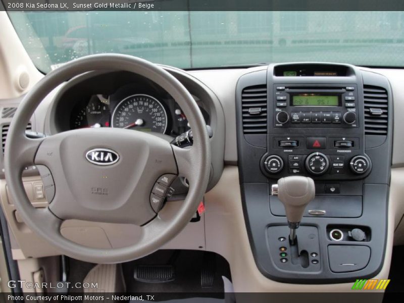 Sunset Gold Metallic / Beige 2008 Kia Sedona LX
