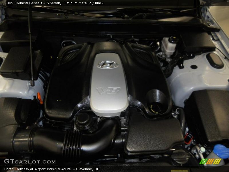 Platinum Metallic / Black 2009 Hyundai Genesis 4.6 Sedan