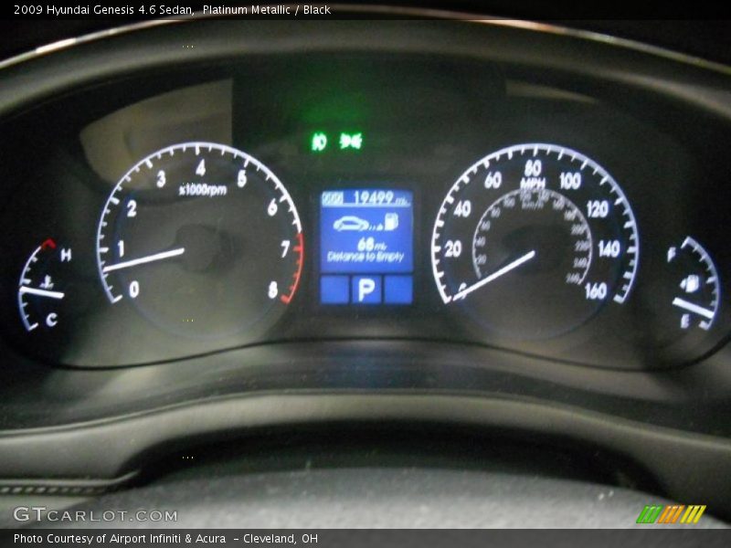 Platinum Metallic / Black 2009 Hyundai Genesis 4.6 Sedan