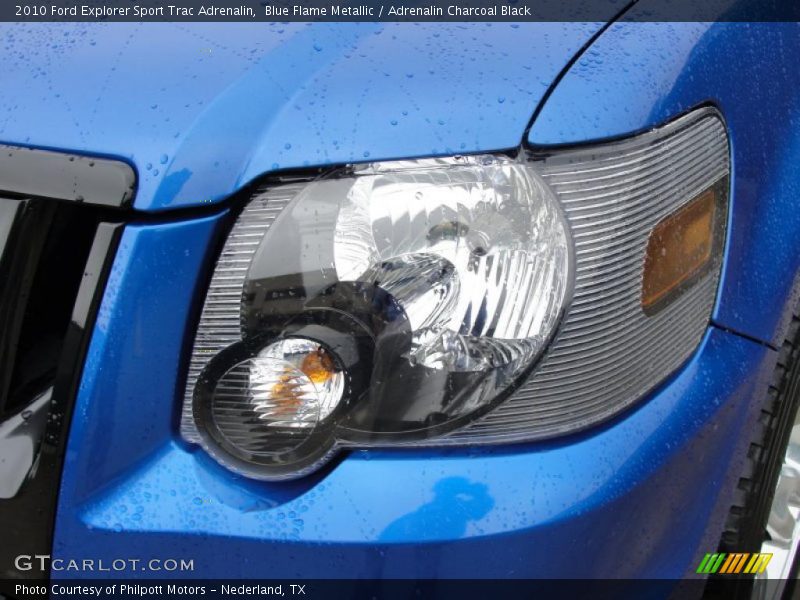 Blue Flame Metallic / Adrenalin Charcoal Black 2010 Ford Explorer Sport Trac Adrenalin
