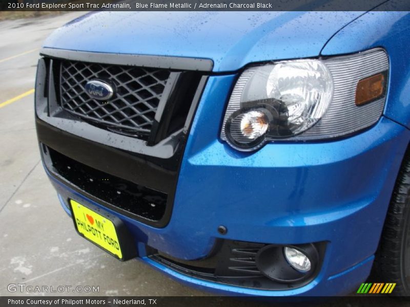 Blue Flame Metallic / Adrenalin Charcoal Black 2010 Ford Explorer Sport Trac Adrenalin