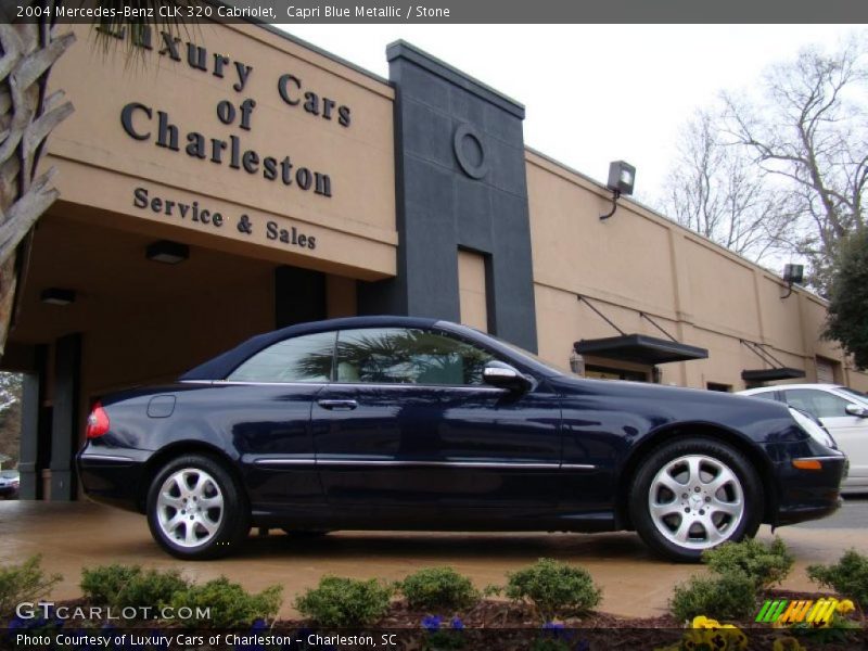 Capri Blue Metallic / Stone 2004 Mercedes-Benz CLK 320 Cabriolet