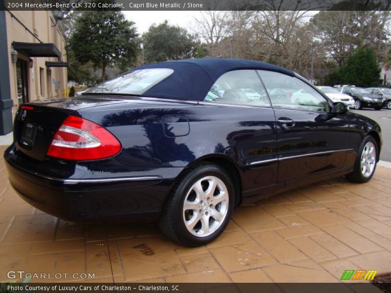 Capri Blue Metallic / Stone 2004 Mercedes-Benz CLK 320 Cabriolet
