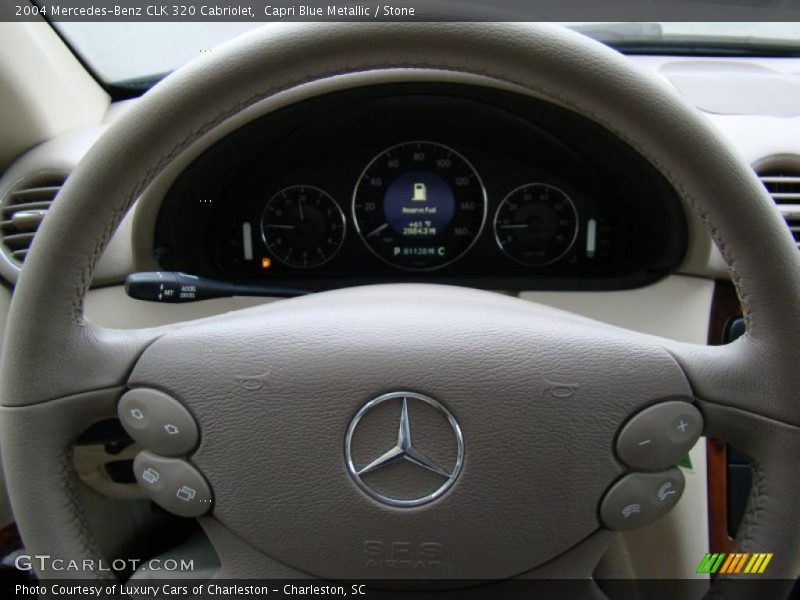Capri Blue Metallic / Stone 2004 Mercedes-Benz CLK 320 Cabriolet