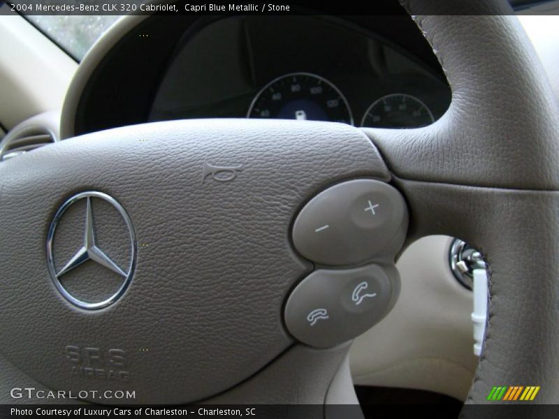 Capri Blue Metallic / Stone 2004 Mercedes-Benz CLK 320 Cabriolet