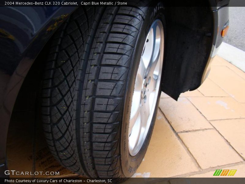 Capri Blue Metallic / Stone 2004 Mercedes-Benz CLK 320 Cabriolet