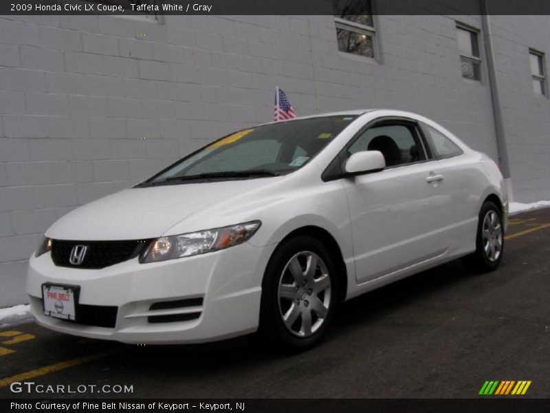 Taffeta White / Gray 2009 Honda Civic LX Coupe