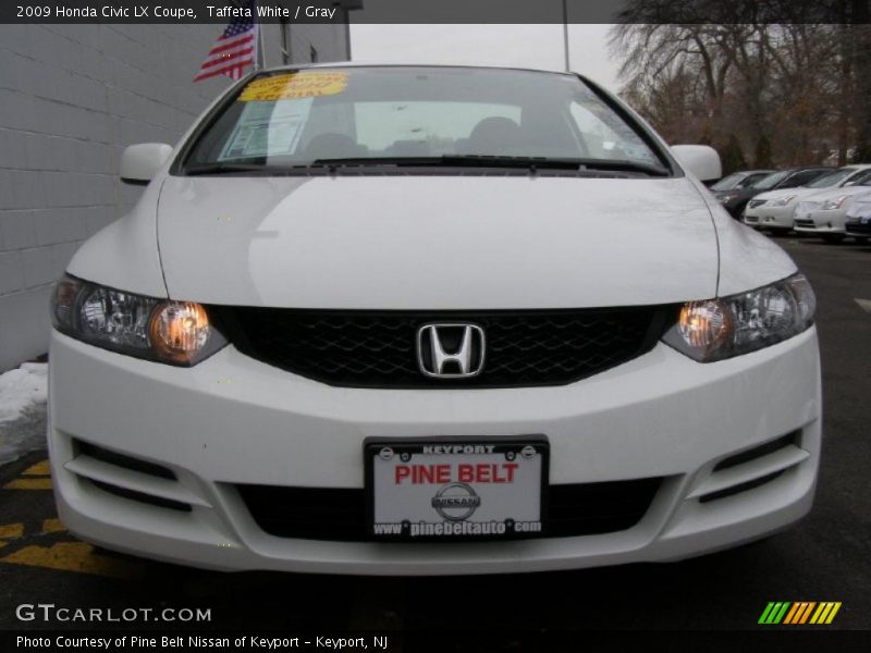 Taffeta White / Gray 2009 Honda Civic LX Coupe